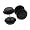 PL016/ 2 Stück Ohrstecker Fake Plugs mit Gummiring schwarz 8 mm piercing-dreams