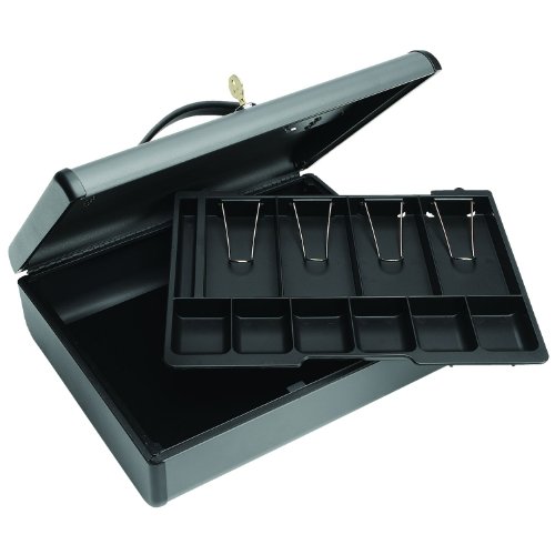 MMF Industries Steelmaster Elite Security Case with Keyed Lock, 4.125 x 11.75 x 14.75 Inches, Charcoal Grey (2217020G2)