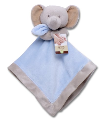 Carters Plush Security Blanket, Blue Elephant 41uX8vRdn L Carters Plush Security Blanket, Blue Elephant