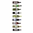 Wall-Mounted Wine Rack, 9-Bottle Capacity, Black