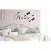Personalised butterfly wall name 57x20 cm vinyl sticker art