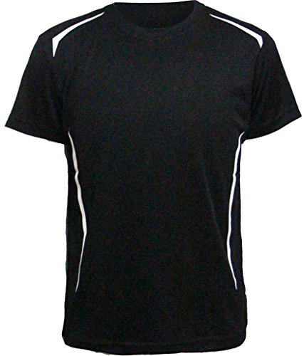 Lee Hanton Men's Sports Running Cool Wicking Hyper-Dri Crew Neck T- Shirt