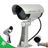 TSSS Wireless Realistic Dummy Security IP Camera Flashing LED light(Battery-Operated)For Home-monitoring System