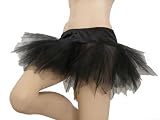 Sexy kurzer Tüllrock * Petticoat * Rüschen - Rock * Kleid * Tütü * Ballerina * Dessous * , Fb.:schwarz;Kleidergr. Damen:L = 36-38