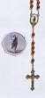 Rose Petal Scented Rosary - Saint Jude Centerpiece - Byzantine Cross - 18in. Chain - Matching Case - IMPORTED FROM ITALY