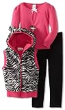 Little Lass Girls 2-6X 3 Piece Animal Print Legging Set