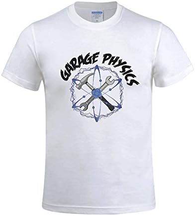 Garage Physics Logo 2016 Men's Big And Tall Crew T-Shirts White