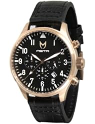 MSTR Aviator Watch One Size Rosegold/ Black