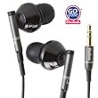 GOgroove BlissBUDS Ergonomic and Noise Isolation Earbuds with Interchangeable Custom Silicon Ear Pieces (4 sizes)