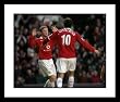 Ruud van Nistelrooy and Wayne Rooney Manchester United Framed 8x10 Photograph Goal Celebration