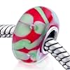 Red Peridot Petal 925 Sterling Silver Gift Jewelry Glass Beads Fits Pandora Charm Bracelet