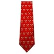 Crossed Lacrosse Sticks - Red Lacrosse Silk Tie
