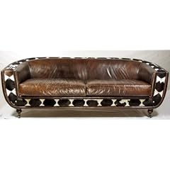 Echtleder 3-Sitzer Leder Sofa Kuhfell Design Ledersofa Banbury