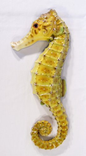 Handpainted Brown Seahorse Wall Plaque 18