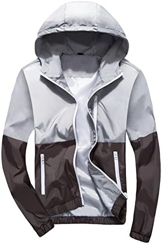 NLLTLS Men's Spring Casual Athletic Zip Up Hoodie Light Jacket