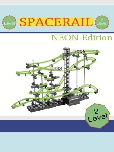 MarbleRunWorld MB447G Level 2 NEON Spacerail Marble Run for Teenagers and Adults *Glows in the Dark* by MarbleRunWorld