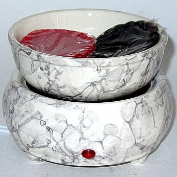 Combo Tart Burner/Candle Warmer - Ivory Marble