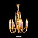 5 up-arm Brass Palace Chandelier doll house Lights