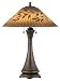 Quoizel Q490T Mountain Lodge 2-Light 24-1/2-Inch Table Lamp with Reverse Painted Glass, Rich Bronze Patina Base