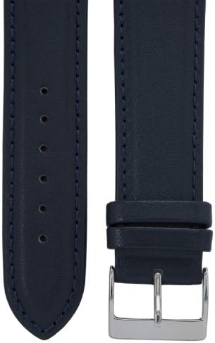 Watch strap 21 mm Genuine Leather blue, EAB103-3-21