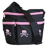 Diaper Diva Bag Skull & Cross Bones Diva Bag in Black / Pink