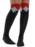 Soft & Dreamy Knee High Socks Black Multi Argyle Panel Womens