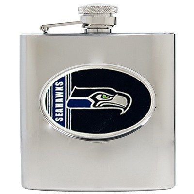 NFL Seahawks 6 Oz Stainless Steel Hip Flask