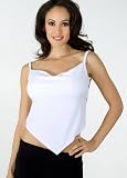 Tiny Revealing Backless Draped Spaghetti Strapped Top from Hot Fash Tops - MESMERIZE White