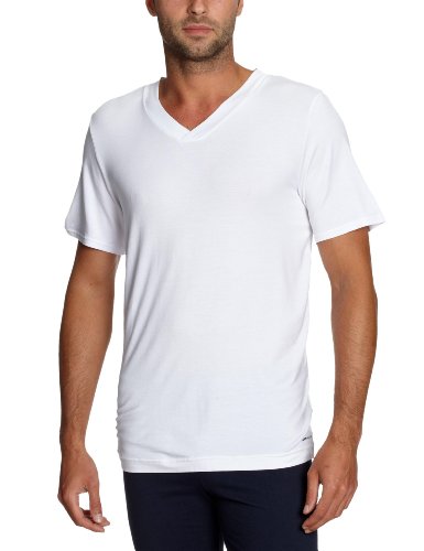 Tommy Hilfiger Herren Unterhemd 1U61525246/ Soft modal v neck t-shirt, Gr. 54 (XL), Wei&szlig; ( Preisvergleich