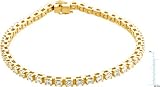14 karat yellow-gold Moissanite Tennis Line Bracelet