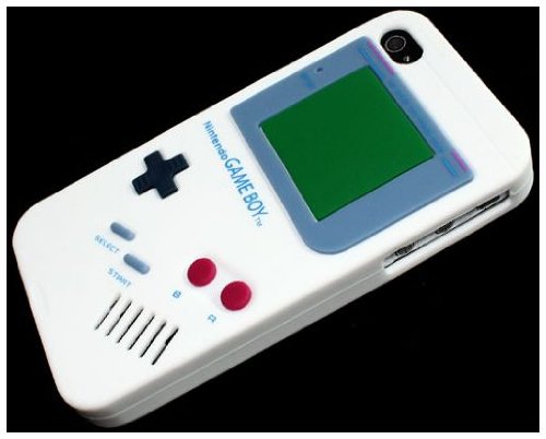 Nintendo Game Boy Gameboy Silicone Case For iPhone 4 4G white