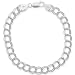 Sterling Silver Double-Link Chain Charm Bracelet, 8\