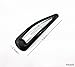 yueton?3 Dozens 36pcs Glossy Black Snap Prong Clips Bendy Hair Clips Barrettes for Ladies Girls Hair Bows