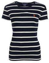 Ralph Lauren Womens T-Shirt Knit Striped Navy/White