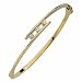 14kt Yellow Gold Three Stone Diamond Bangle Bracelet