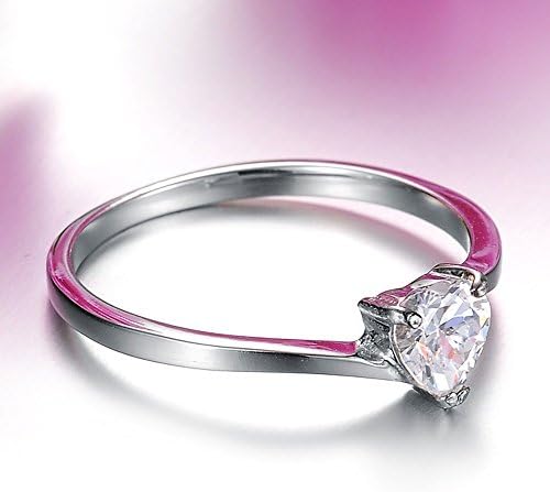 Alimab Fashion jewellry online stainless steel ring swiss crystal christian rosary rose charm Korean style