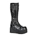 Demonia Men's TRASHVILLE-524, 3 1/3 Platform Hand Cuff Cyber Black Pu Boot