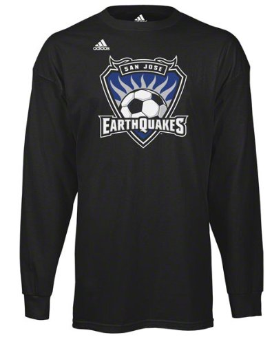 San Jose Earthquakes Black adidas Team Logo Long Sleeve T-Shirt San Jose Earthquakes Black adidas Team Logo Long Sleeve T-Shirt