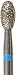 ValuDiamond V-379/023M Economic Line of Diamond Burs, Single Use/Multi-Use, Egg/Football (368/016, 368/020, 368/023, 379/018, 379/023), Medium (Pack of 10)