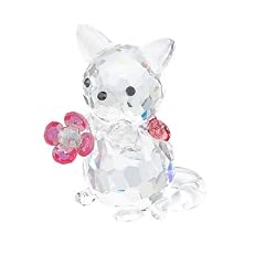 Preciosa K�tzchen mit Blume Glaskristall 104969 H�he x Breite 35 x 28 mm