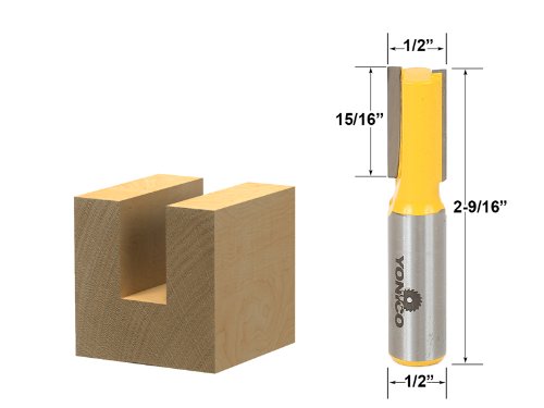Yonico 14158 Straight/Dado Router Bit with 1/2-Inch x 15/16-Inch 1/2-Inch Shank