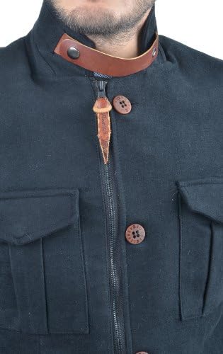 RNT23 JEANS Men's Safari Full Zip Jacket L BLACK