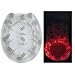 Toilettendeckel mit 10 LED - WC Brille Stacheldraht in Rot