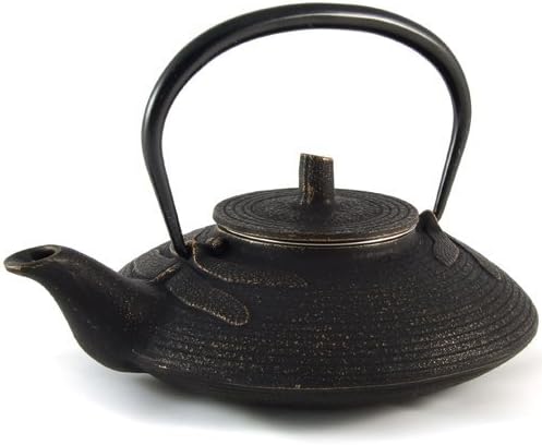 Japanese Cast Iron Tetsubin - Iwachu Dragonfly in Black &amp; Gold