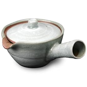 【クリックで詳細表示】eco食器 有田焼 粉引 U型茶漉し付急須 200cc (エコマーク認定)： ホーム＆キッチン