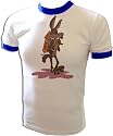 Vintage Looney Tunes Wile E. Coyote Authentic WB Roadrunner Acme Cartoon Ringer T-Shirt
