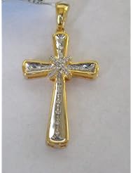Sterling Silver Diamond Cross Pendant