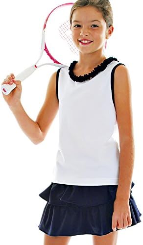Chez Ami by Patsy Aiken Designs Girls Ruffled Tennis Skort Navy