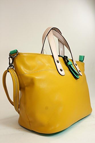 Arcadia Fashion Shoulder Handbag Purse Simple Design (Yellow)YA0052-YL