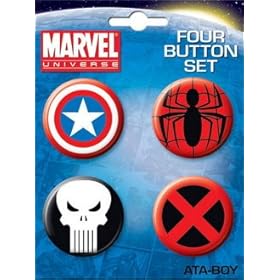  Marvel Comics Logos Button Set 81763BT4